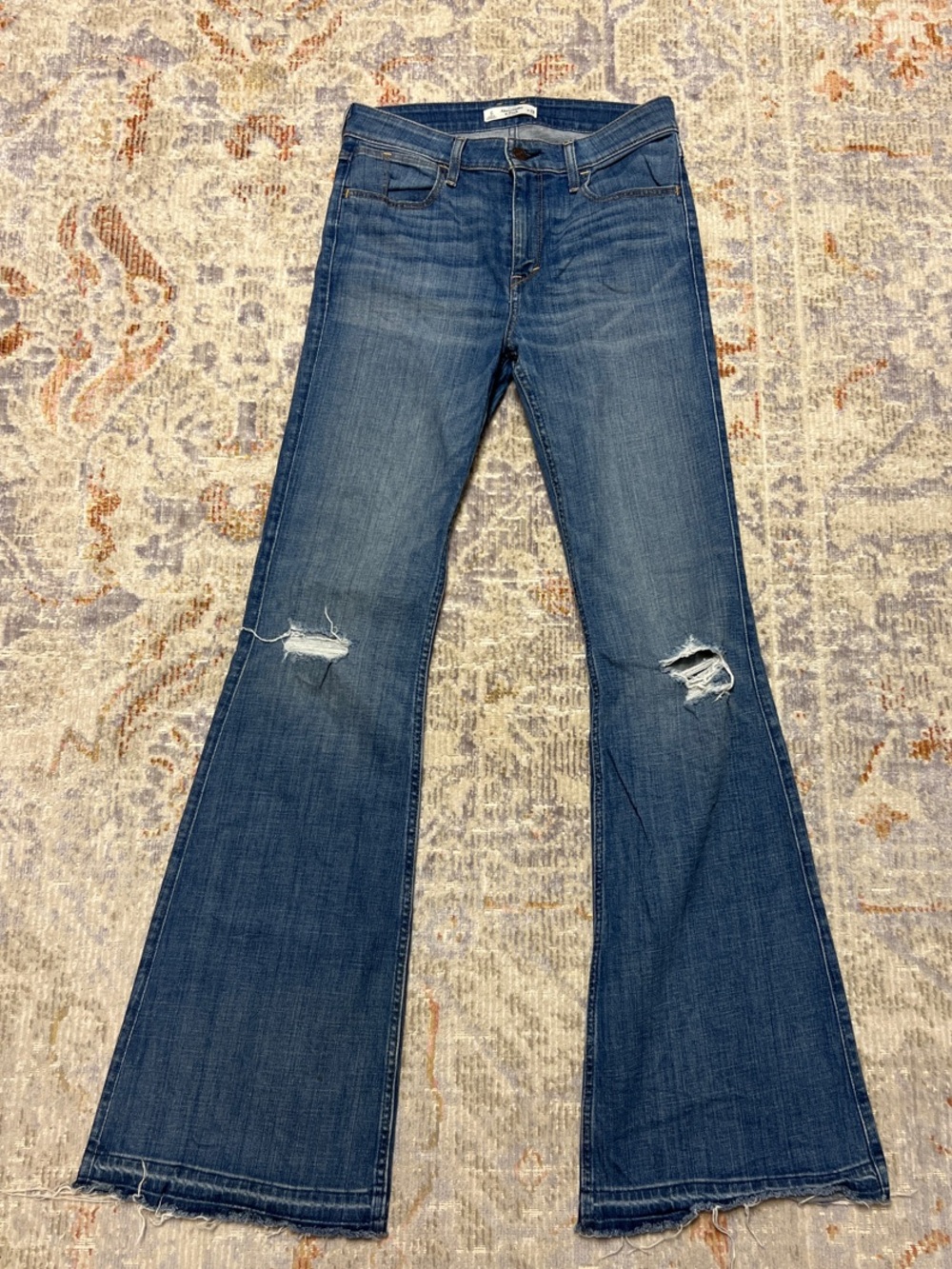 Abercrombie & Fitch Distressed Flare Jeans
